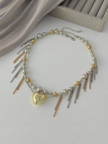 Silver-Plated Enamelled Necklace