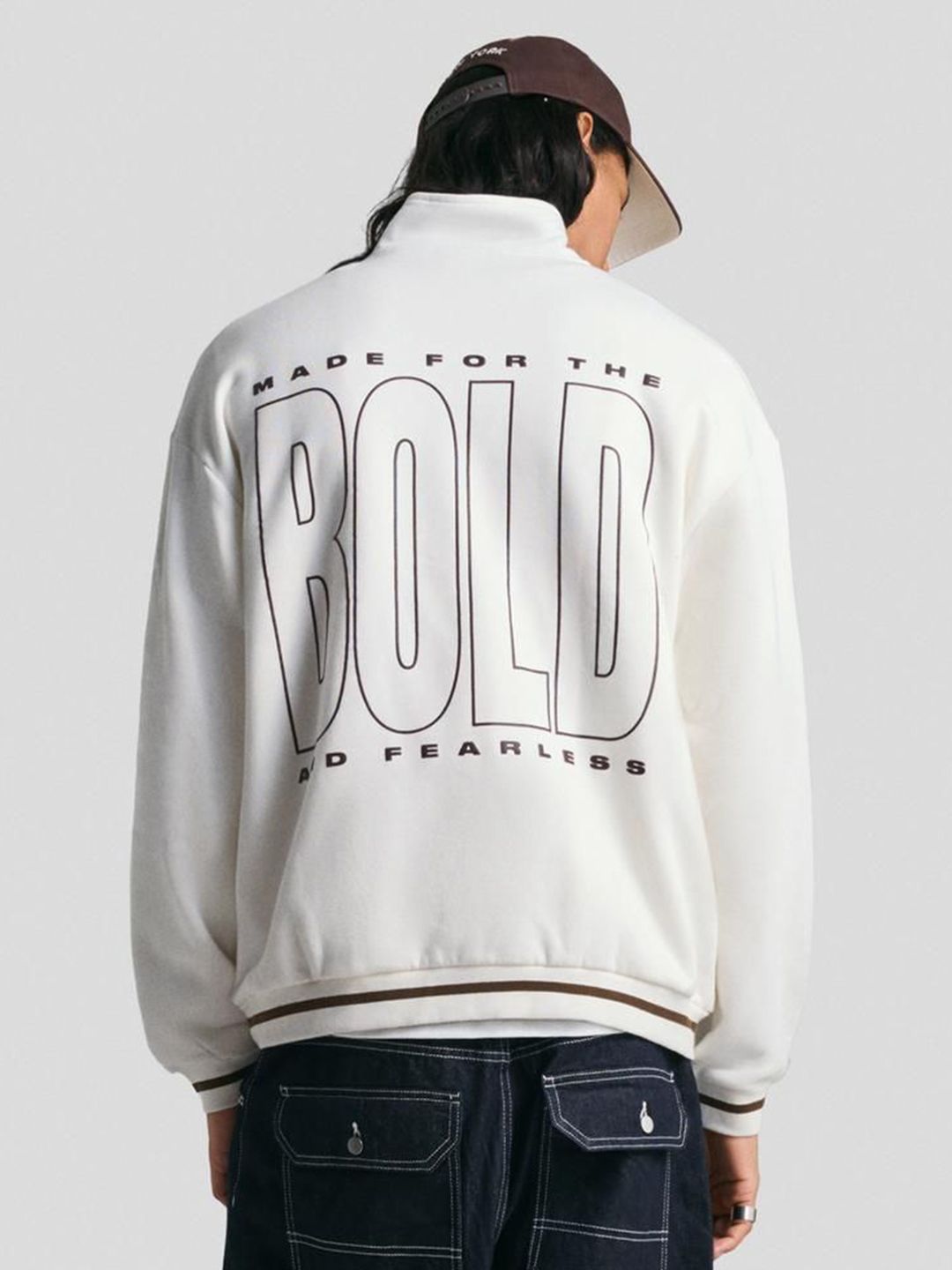 Printed quarter-zip sweatshirt