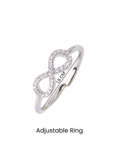 SALTY Pack of 2 Women Beyond Infinity Silver Ring