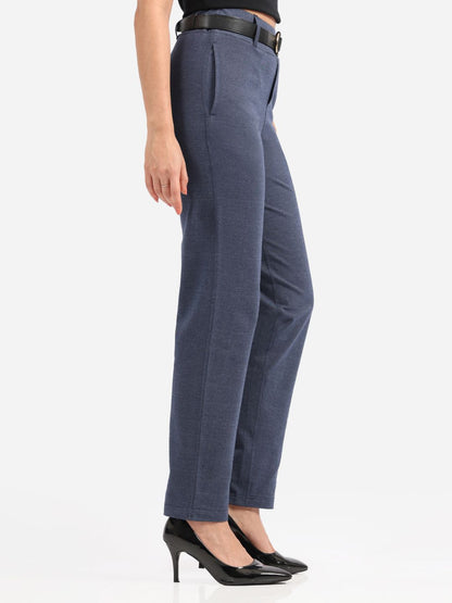 Women Straight Fit High-Rise Trousers