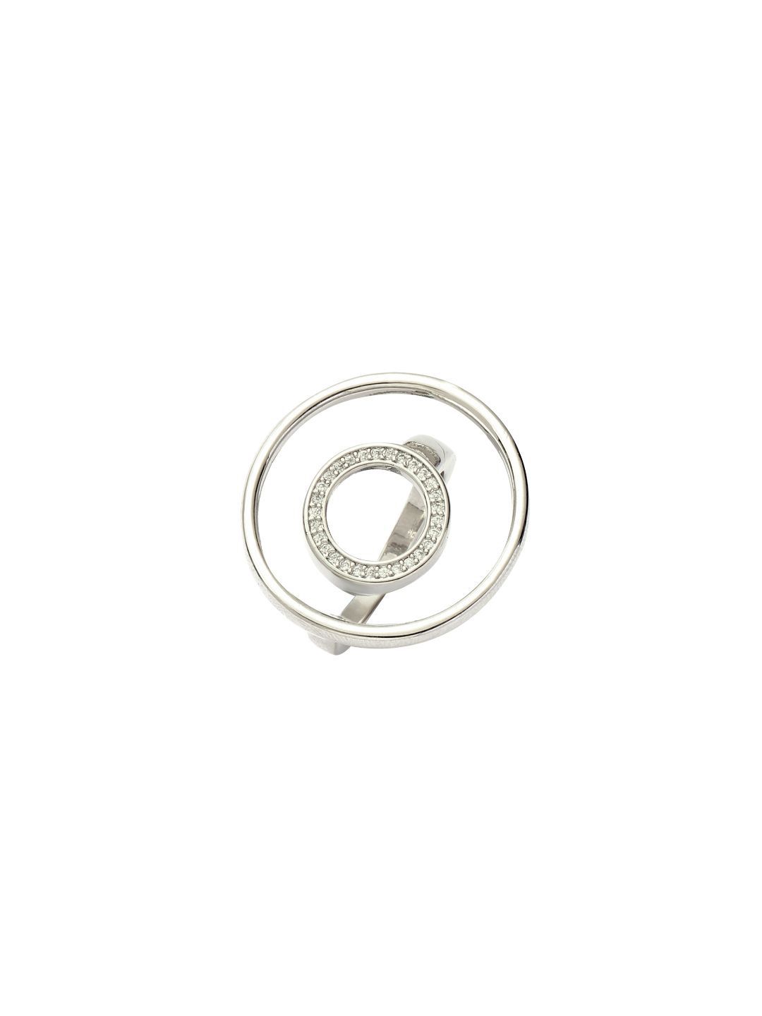 SALTY Women & Girls Artificial Stones Studded Glamour Twist Diamond Ring