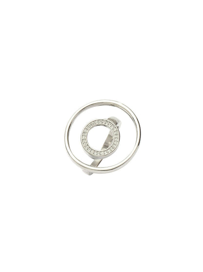 SALTY Women & Girls Artificial Stones Studded Glamour Twist Diamond Ring
