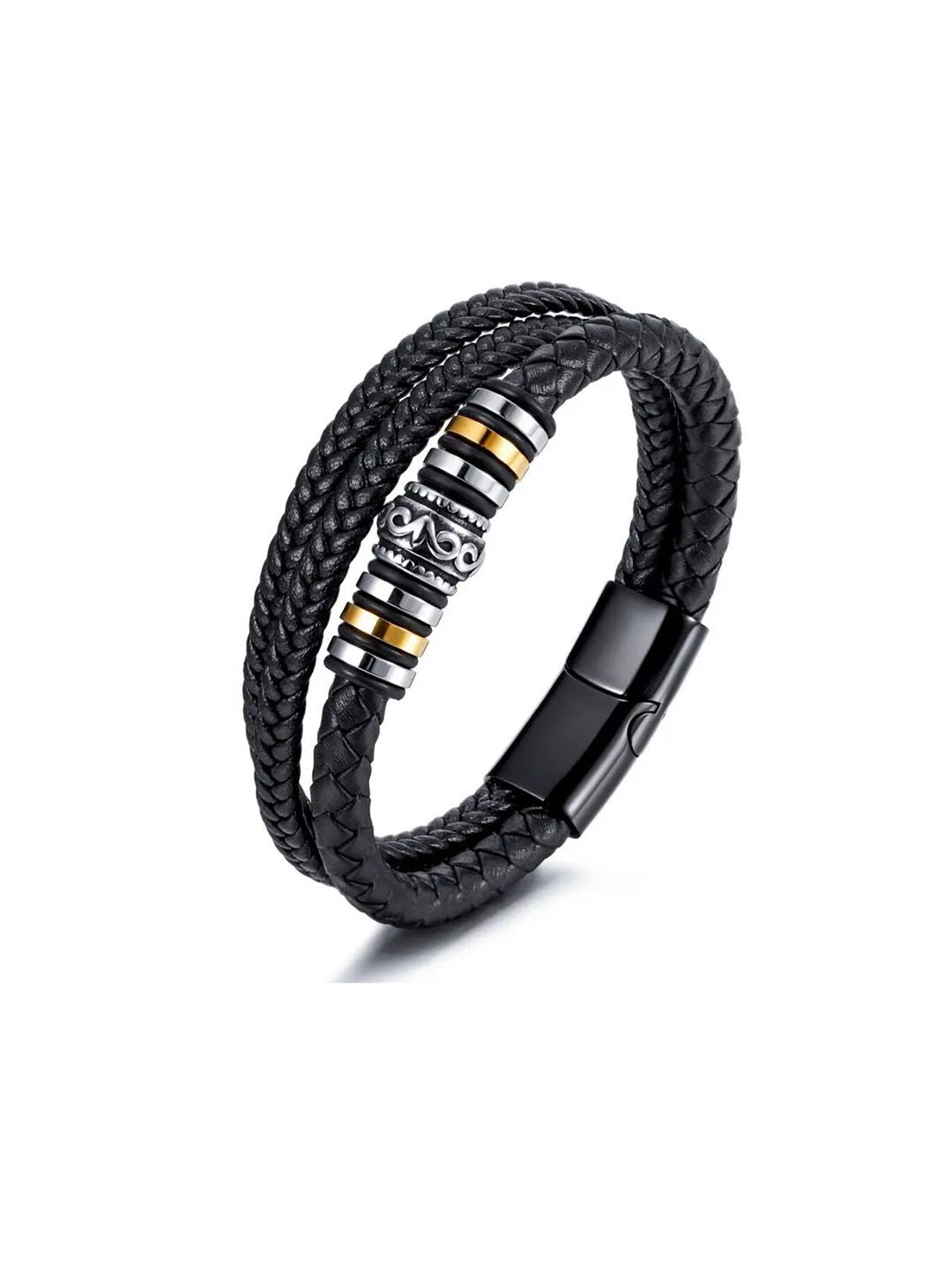 SALTY Men Leather Multistrand Bracelet