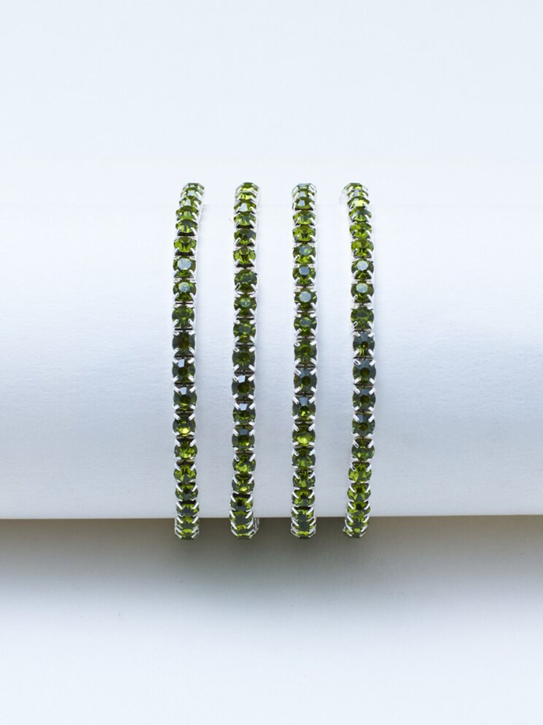 SALTY Set Of 4 Stones Studded Bangle-Style Bracelet