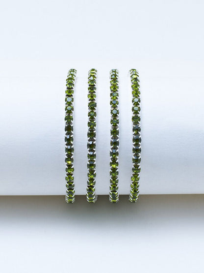 SALTY Set Of 4 Stones Studded Bangle-Style Bracelet