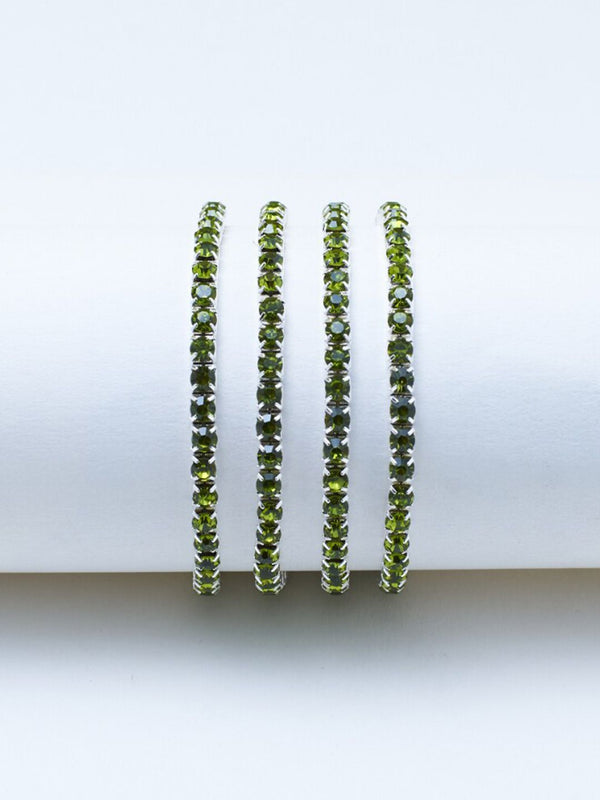 SALTY Set Of 4 Stones Studded Bangle-Style Bracelet