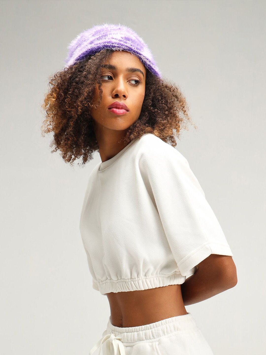 Arctic White Lounge Crop Top