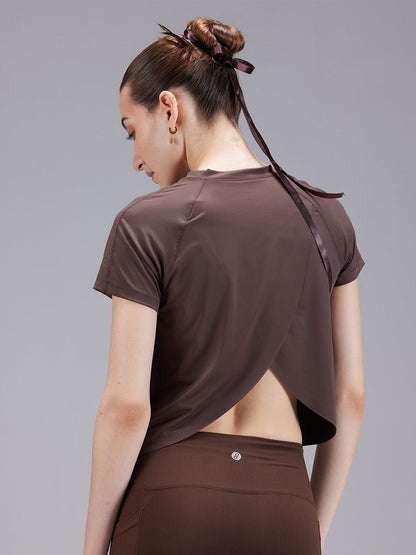 Brown Overlap Tee