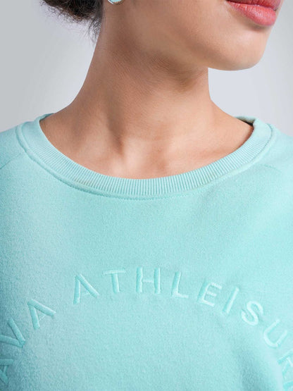 Women Round Neck Long Sleeves Sweatshirt