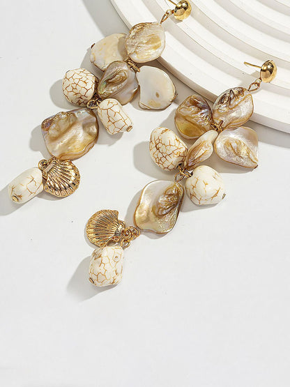Leaf Shaped Drop Earrings