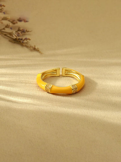SALTY Stone-Studded Adjustable Finger Ring
