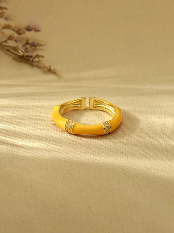 SALTY Stone-Studded Adjustable Finger Ring