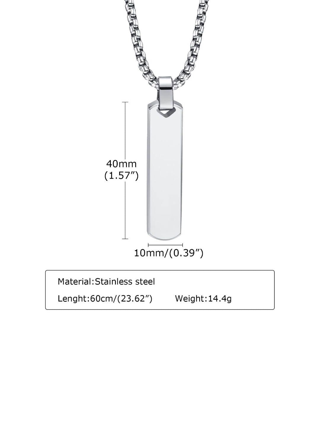 SALTY Stainless Steel Contemporary Edge Chain -Silver