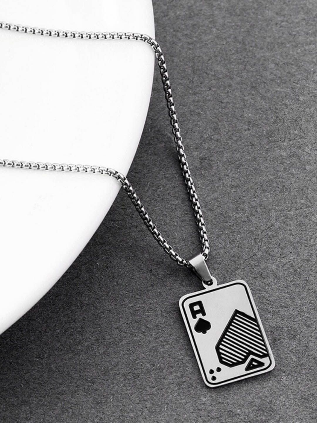 SALTY Stainless Steel Ace Pendant with Chain