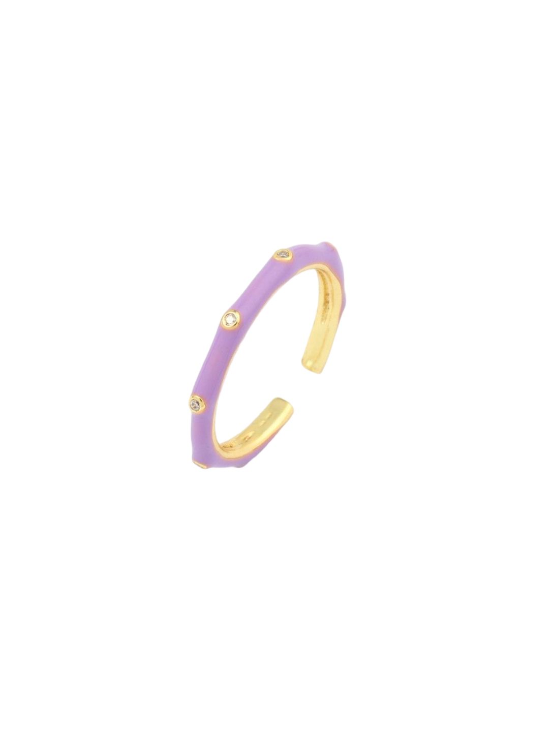 SALTY Stone-Studded Adjustable Finger Ring