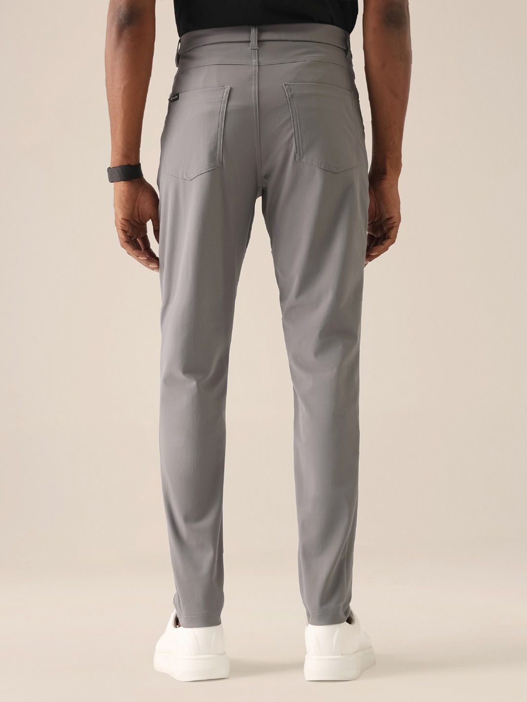 Men's Grey Solid Regular Fit The Legendary Pants