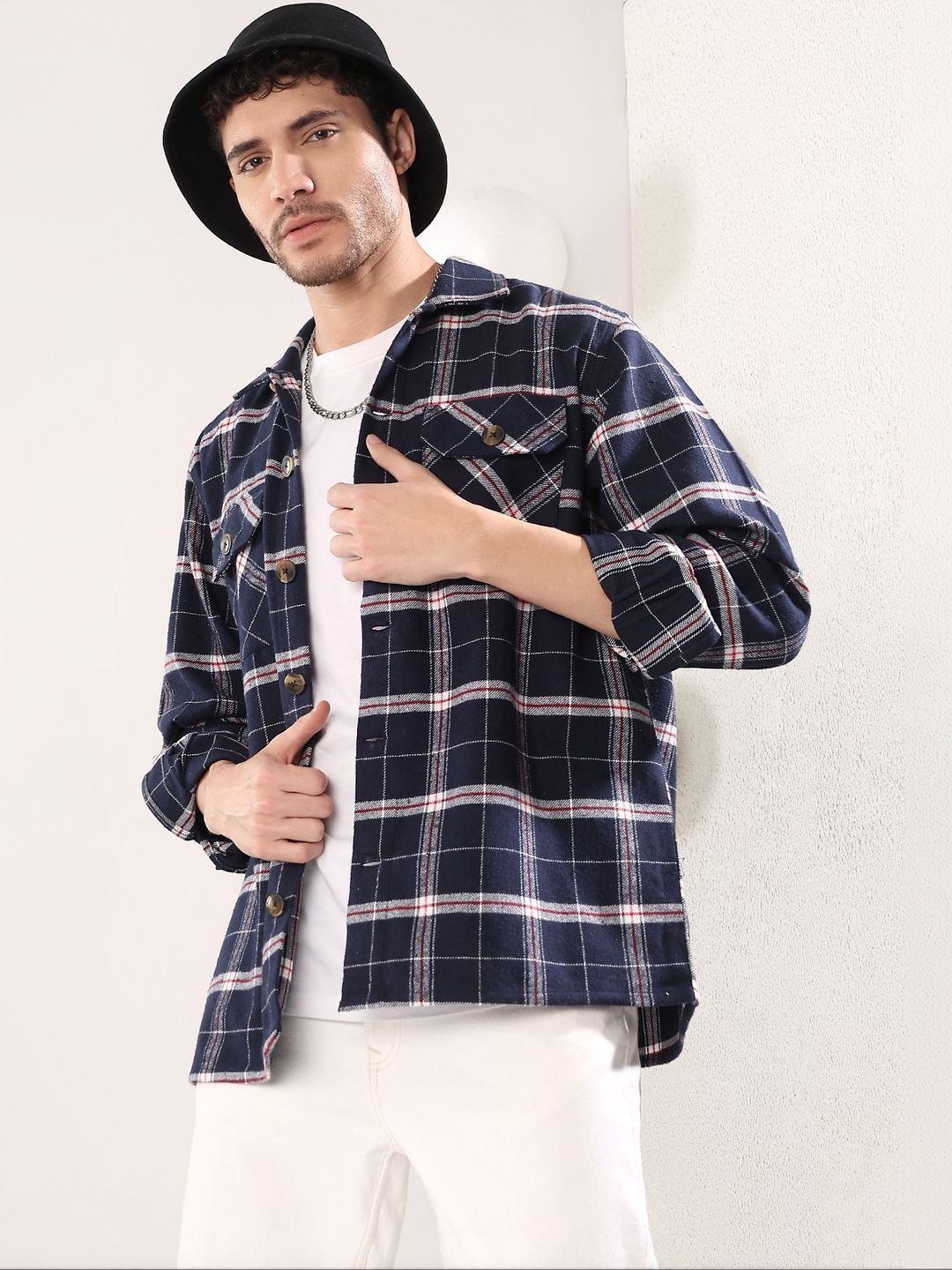 Men Tartan Checks Checked Casual Shirt