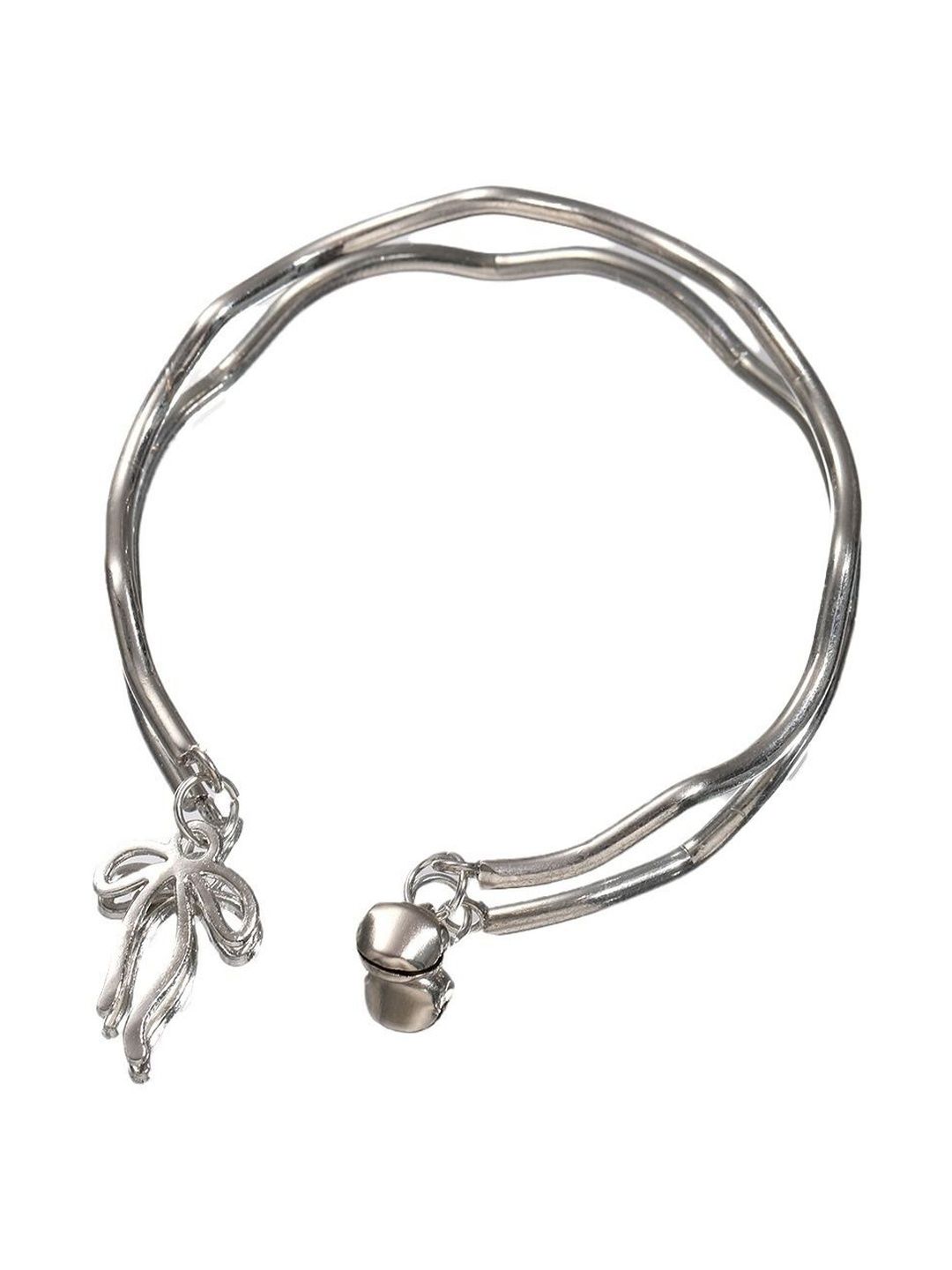 Women Silver-Plated Wraparound Bracelet