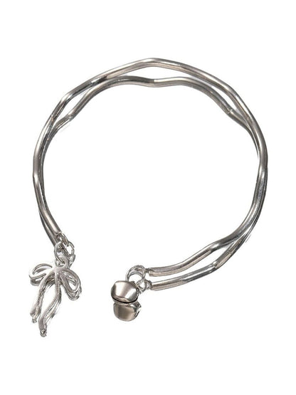 Women Silver-Plated Wraparound Bracelet