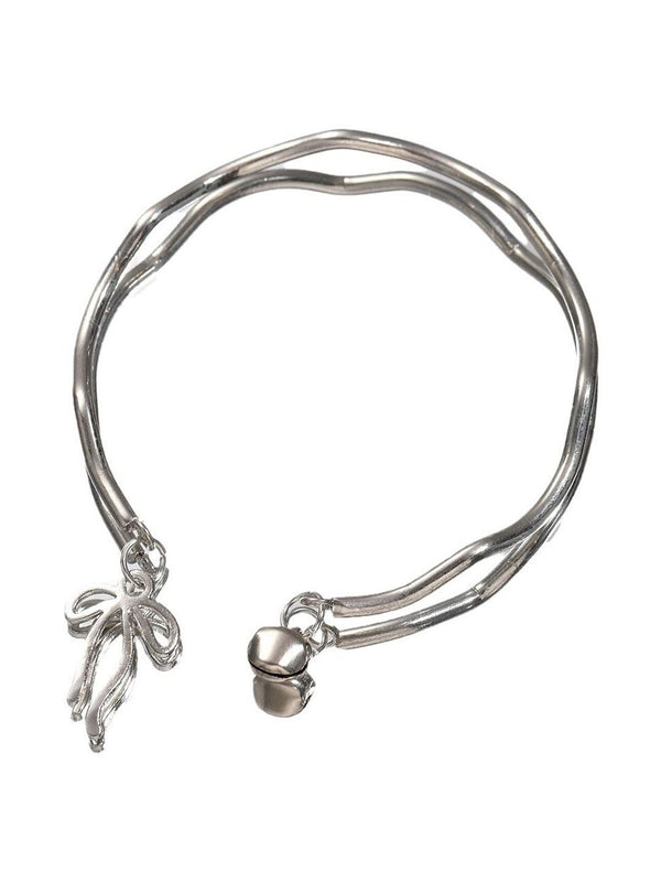 Women Silver-Plated Wraparound Bracelet