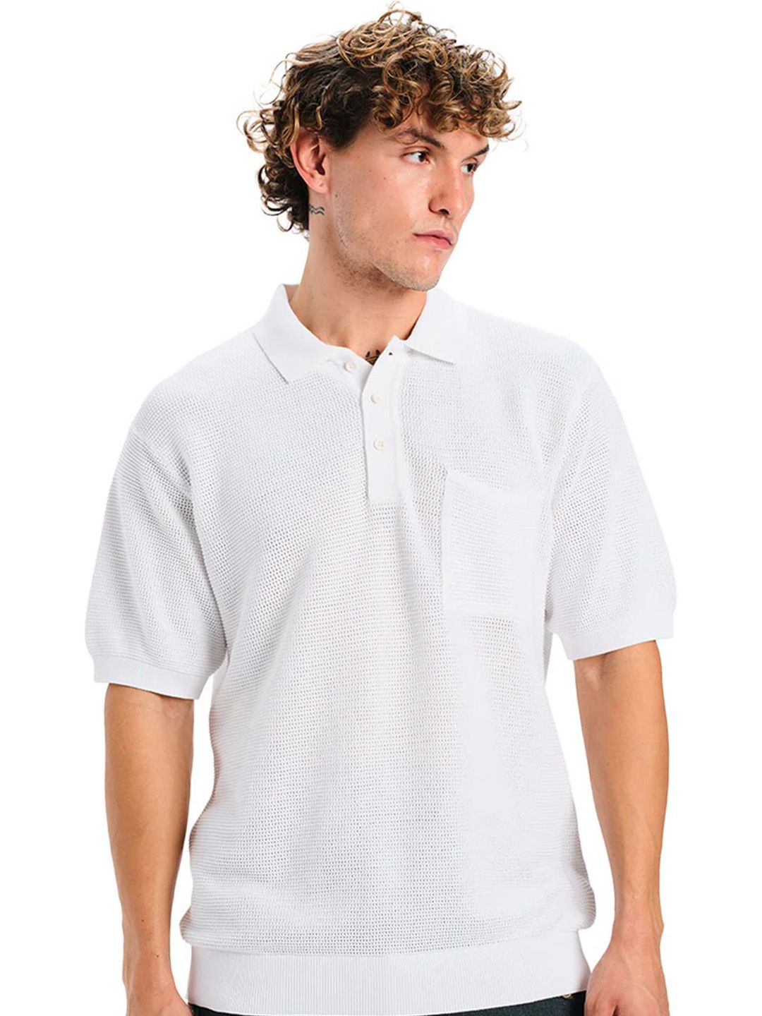 Polo Collar Pure Cotton T-shirt