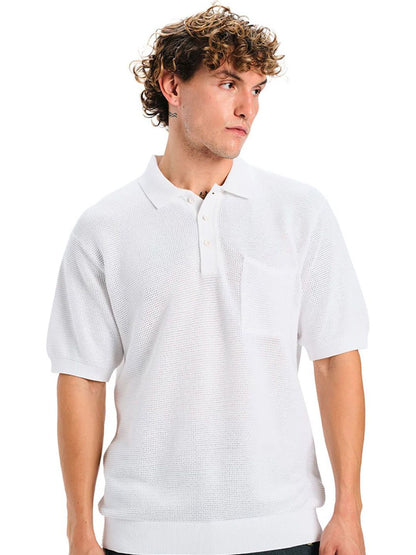 Polo Collar Pure Cotton T-shirt
