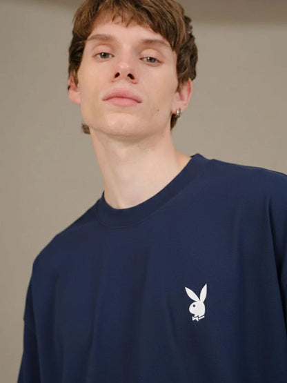 Navy Blue Playboy Core Navy Oversized T-shirt