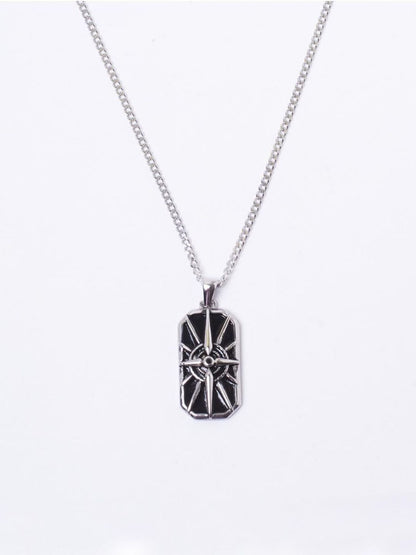 SALTY Unisex Stainless Steel Vintage Travel Pendant with Chain