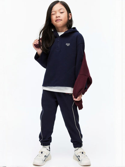 Zip-Top Piqu Hoodie