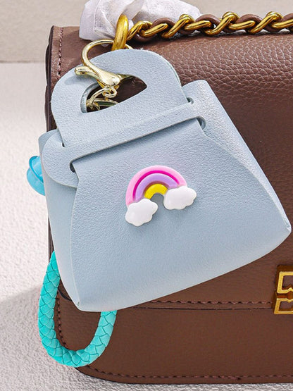 SALTY Yellow & Blue Leather Rainbow Mini Bag Charm