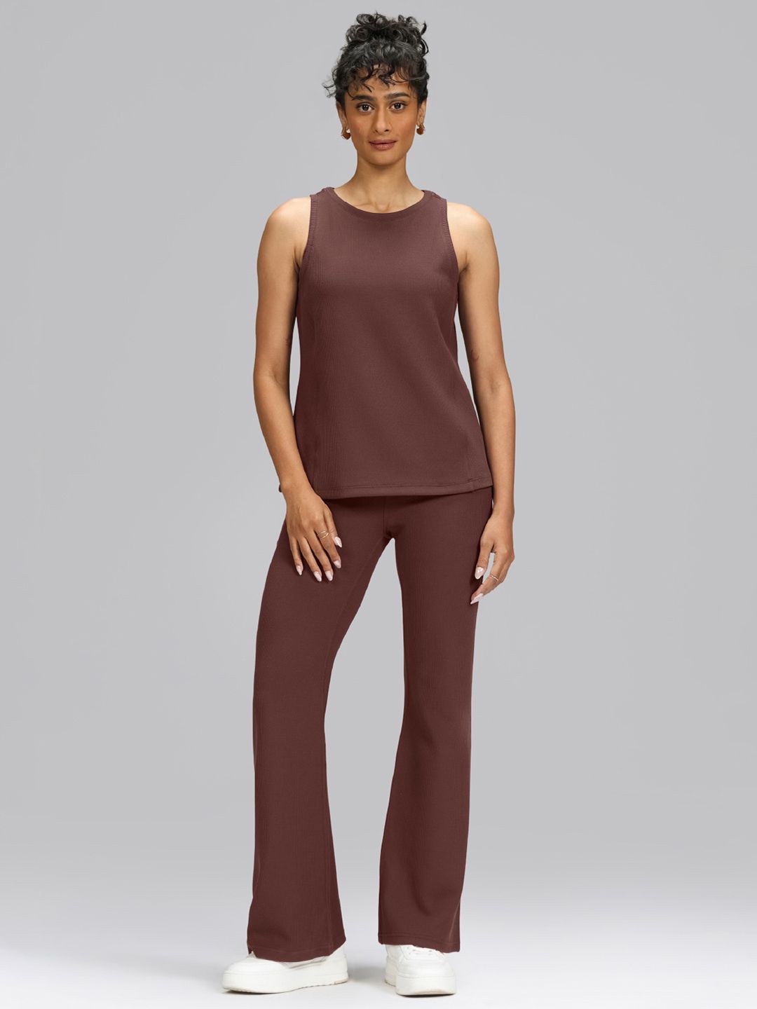 Women High-Rise Rib Supreme Flare Pants Tall