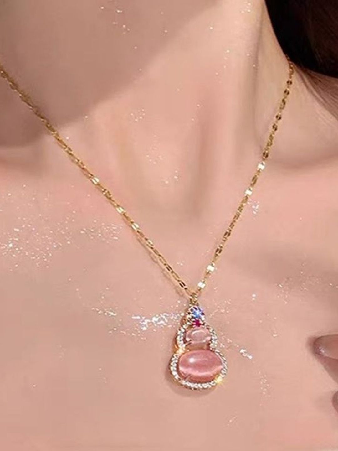 Gold-Plated Hand Painted Necklace