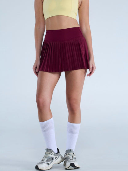 Cherry Plie Pleated Skort