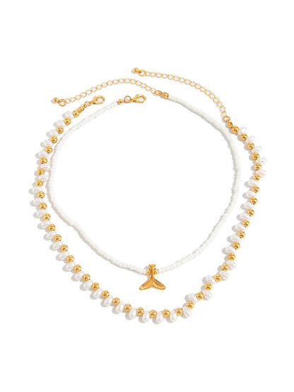 Gold-Plated Enamelled Necklace