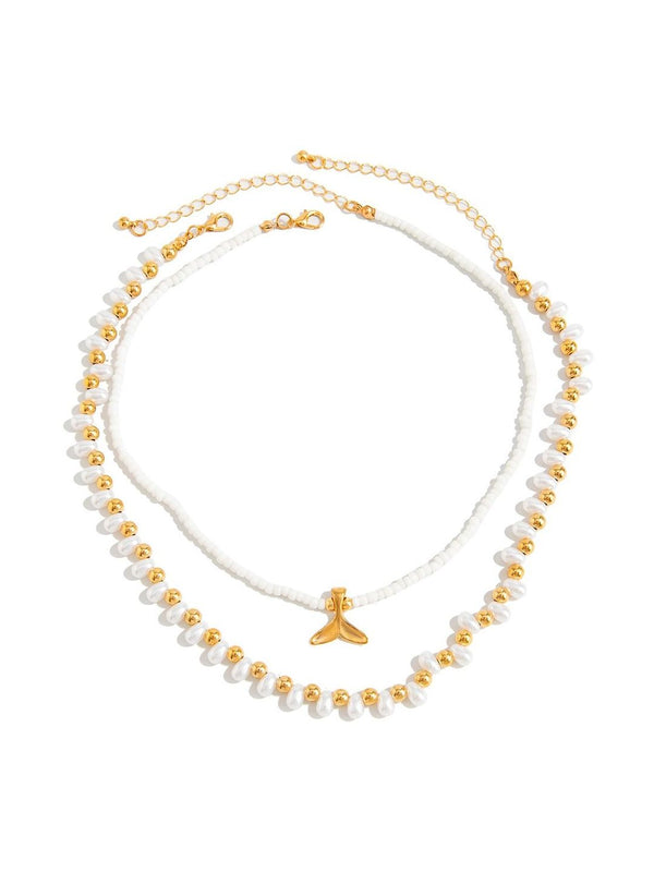 Gold-Plated Enamelled Necklace