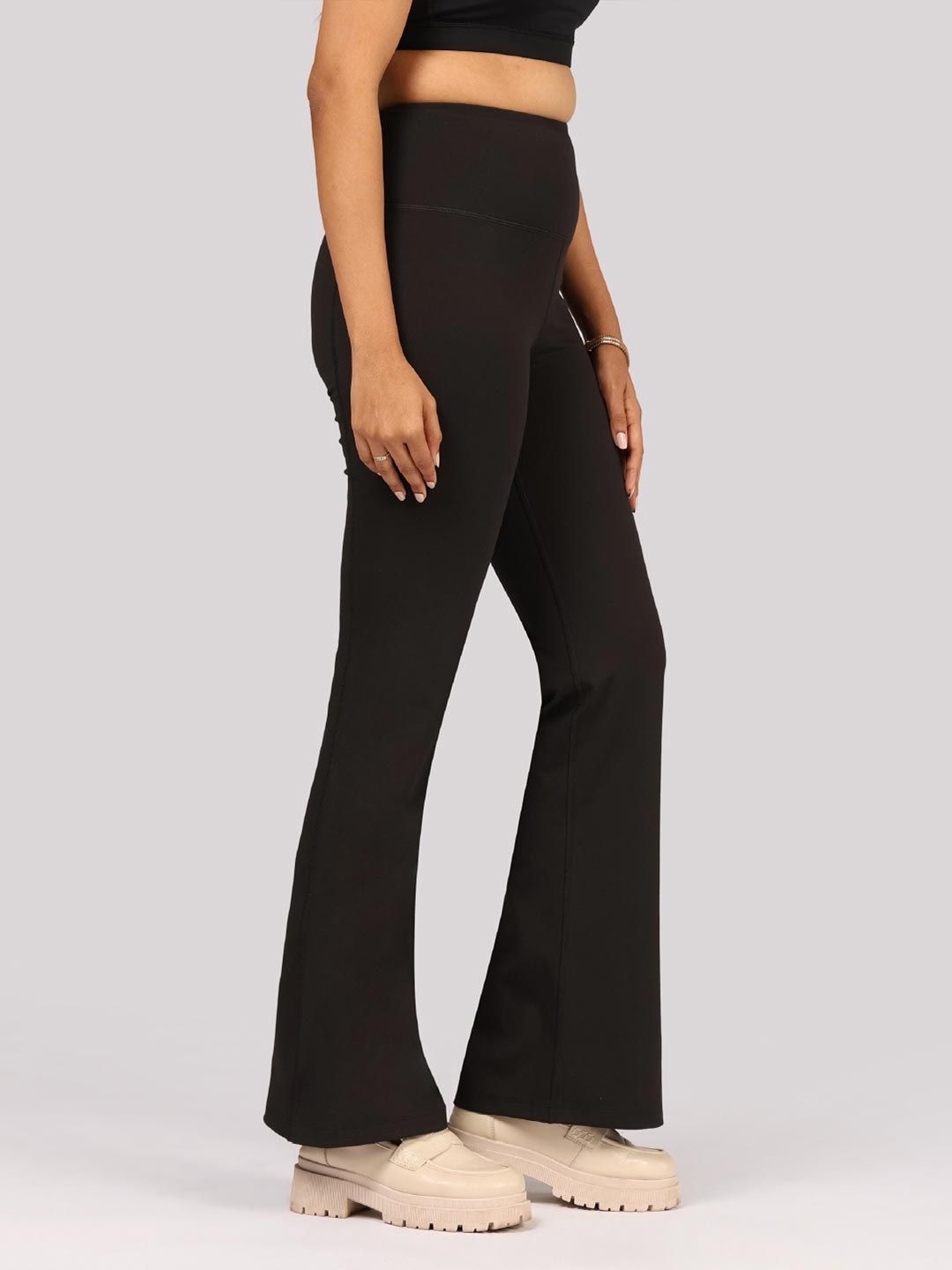 Women Flared High-Rise Trousers
