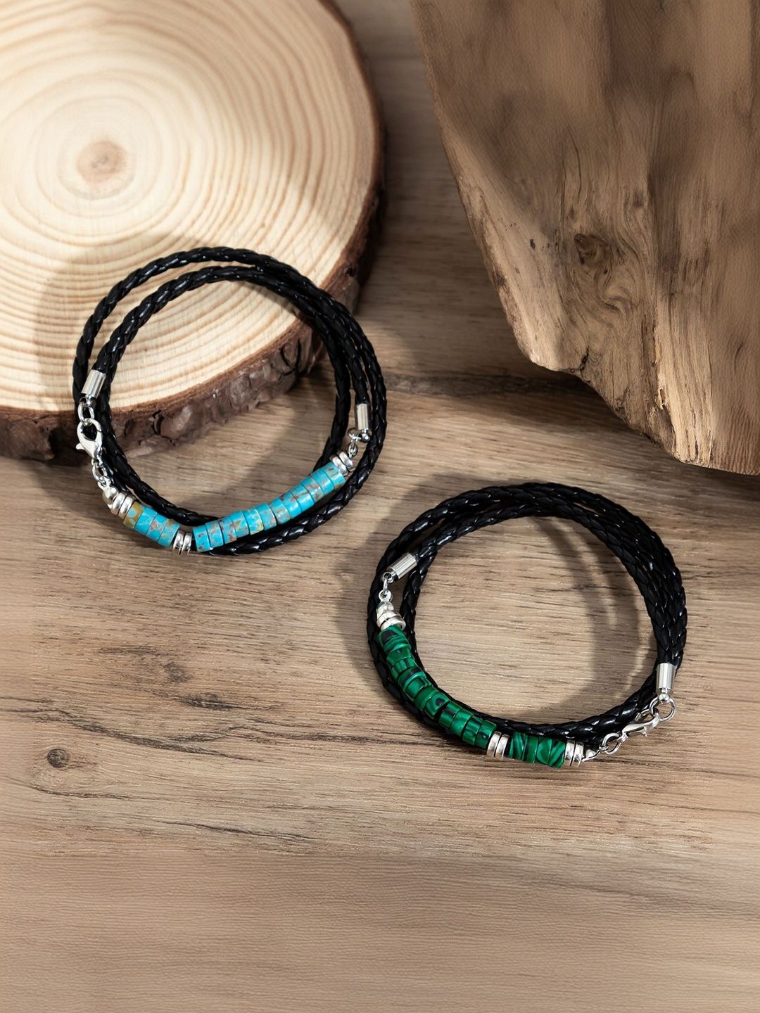 Men Turquoise Antique Wraparound Bracelet