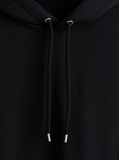 Men Black Relaxed Fit Hoodie