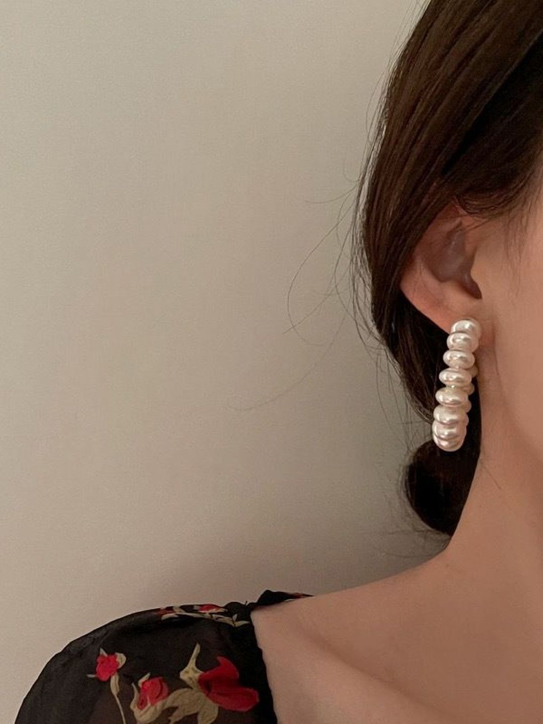 Geometric Half Hoop Earrings
