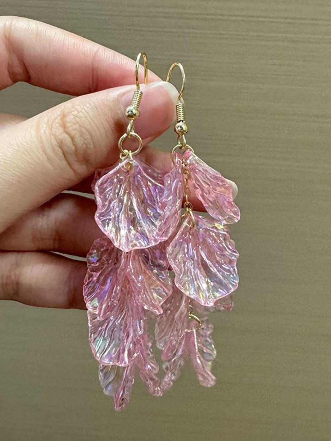 Leaf Shaped Drop Earrings