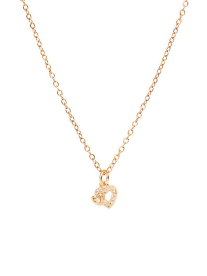 SALTY tone Studded Stainless Steel In-Love Charm Pendant & Chain Jewellery Accessories