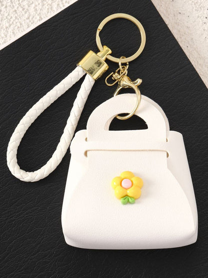 SALTY Floral Mini White Bag Charm