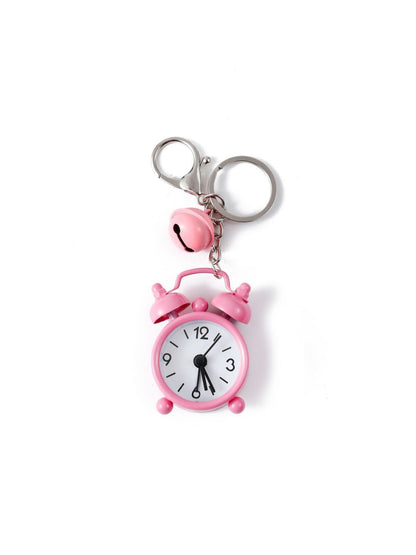 SALTY Pink & White Mini Alarm Clock Bag Charm