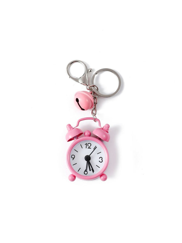 SALTY Pink & White Mini Alarm Clock Bag Charm