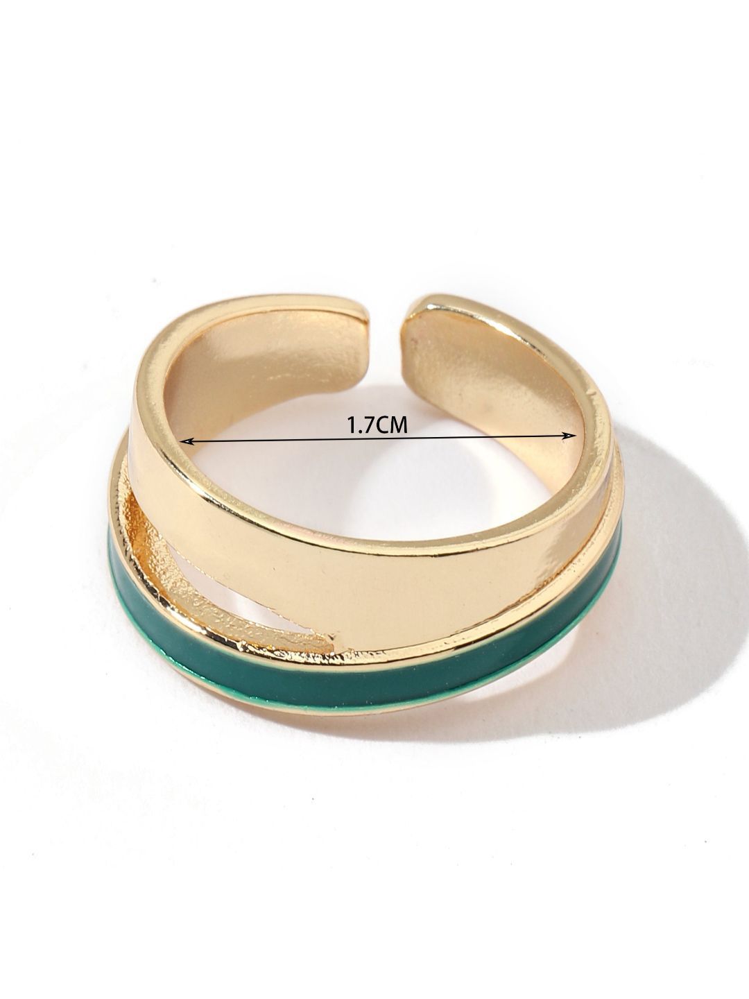 SALTY Pack of 2 Women Rumi Enamel Gold Ring