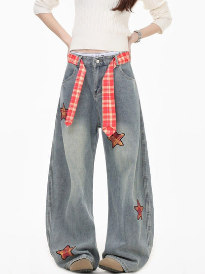 Women Wide Leg High-Rise Light Fade Jeans