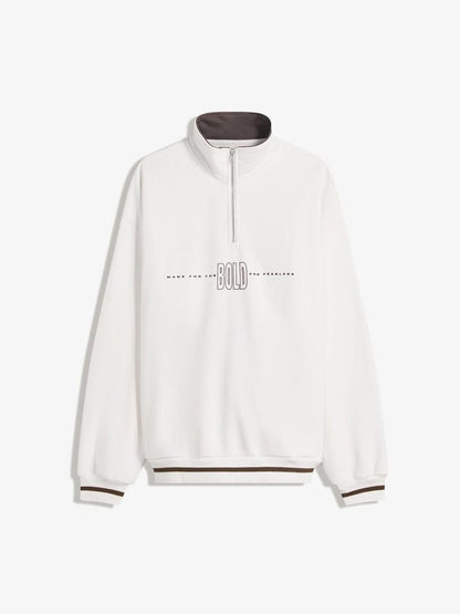 Printed quarter-zip sweatshirt