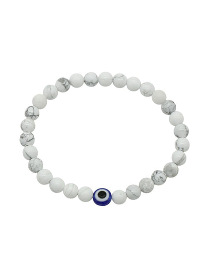SALTY Pack of 2 Men Protective Evil Eye Natural Stone Band