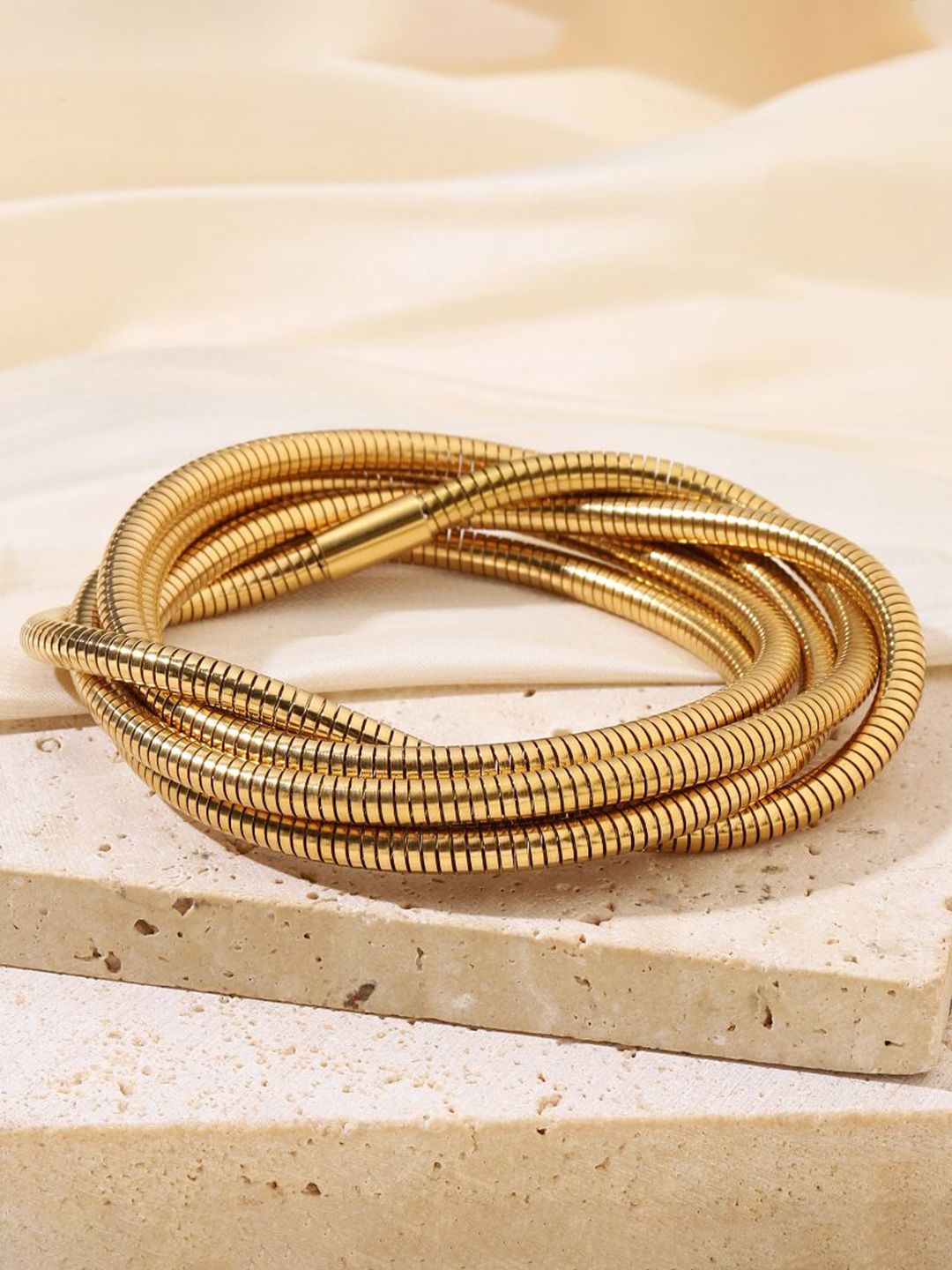 SALTY Tangled Stainless Steel Multistrand Bracelet