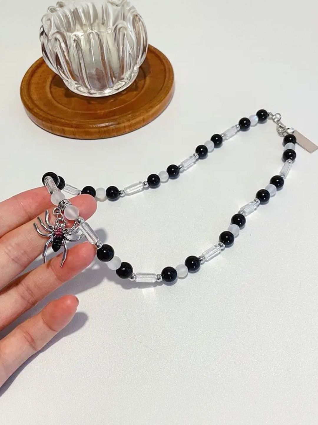 SALTY Cursed Spider Beaded Necklace